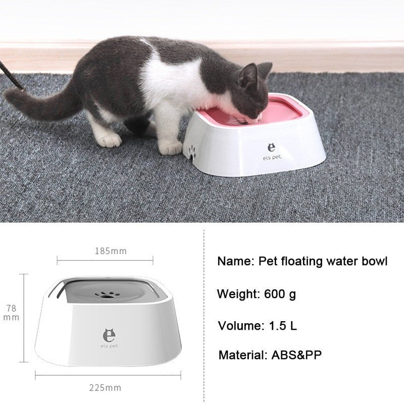 Dog & Cat Anti-Overflow Plastic Water Bowl – Spill-Proof Pet Feeder